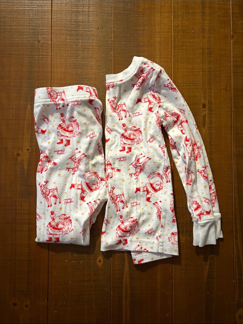 Old Navy Christmas Santa Print Kids Pajama Set